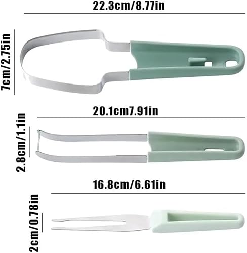 Watermelon Coupe Pastèque Slicer Cutter 3-en-1 Outil Portable pour Fête à la Maison Outil Couteau Fruits pour Gadget de Cuisine Moulin à Pastèque (Blanc) - Nail Gallerys