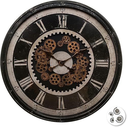 Atmosphera - Horloge Charly Noire D76 cm - Nail Gallerys
