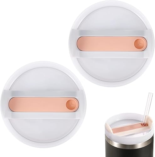 2 Pièces Couvercles de Rechange pour Stanley Gobelets, Sans Fuite Couvercles de Gobelets Accessoires pour Stanley Quencher H2.0 40oz avec Poignée, pour Adventure Quencher Travel 40oz Gobelets - Nail Gallerys