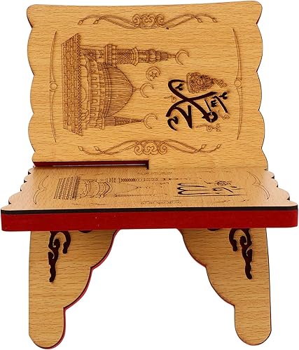 PRETYZOOM Kuran Support de livre pliant en bois pour bureau, école, décoration de table - Nail Gallerys