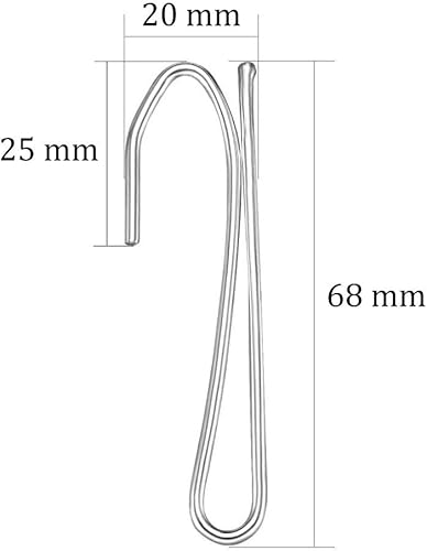 50 Pièces de Crochets de Rideaux Crochets à Rideaux en métal pour Rideau de Fenêtre, Rideau de Porte et Rideau de Douche - Nail Gallerys