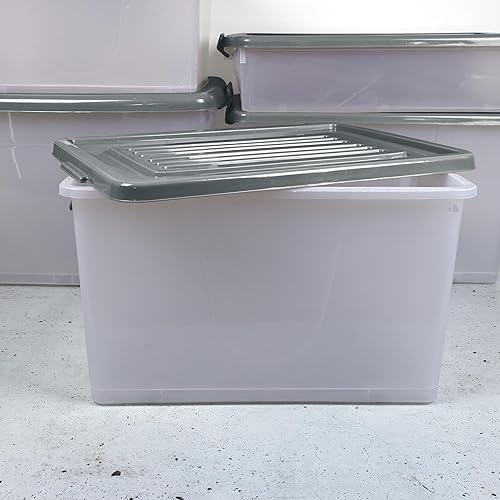 Boite de rangement 70L en plastique collection SANDRO transparente - Nail Gallerys