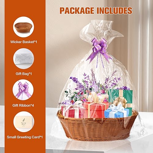 Boensi Panier de rangement, 38 x 28 x 12 cm – Panier à pain/Panier-cadeau/Panier à fruits – Idéal pour rangement cuisine,cadeaux de Noël, centre de table,service de pain,fruits & légumes - Nail Gallerys