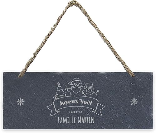 CADEAUX.COM - Plaque de Porte personnalisée - L'atelier de - Ardoise rectangulaire à Suspendre, 10 x 25 cm - Idée Cadeau déco Originale - Cadeau Noel - Nail Gallerys