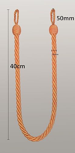 Raum² Embrasse avec cordon torsadé, 80 cm de long (rouge tendance) - Nail Gallerys