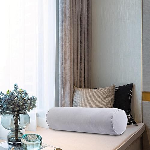 Colcolo Oreiller de traversin de cou rouleau doux creux coton confortable oreillers cylindriques confort oreiller de cou rond pour chaise lit colonne, Bleu - Nail Gallerys