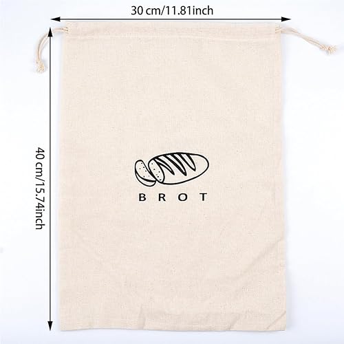 SDFLKAE Lot de 2 sacs à pain en lin pour conserver la fraîcheur du pain, sac à pain - Nail Gallerys