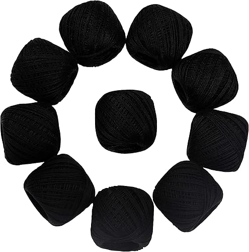 CORIOX Lot de 10 pelotes de fil à crochet en coton pour tricot et loisirs créatifs Taille 20 g 55 à 60 m environ (orange) 230 g - Nail Gallerys