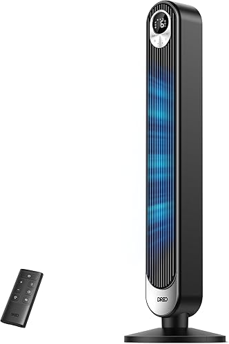 Dreo Ventilateur Colonne Silencieux avec Alexa, 7,92 m/s, Ventilateurs Tour pour Grande Chambre, 106 cm de Haut, Télécommande, 6 Vitesses Puissantes, 4 Modes, Minuterie de 12H, Oscillation à 90° - Nail Gallerys