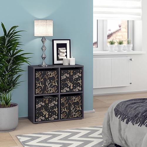 Vicco Meuble de Rangement Cube Tetra, Blanc, 72.6x72cm - Nail Gallerys