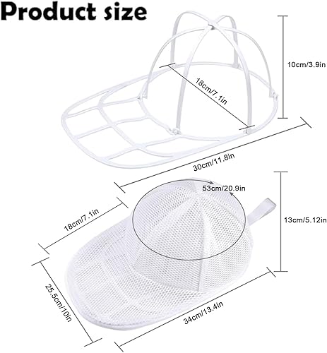 Lave Casquette de Baseball, Cage de Nettoyage des Casquette, Support Pliable pour Casquette pour Machine à Laver & Lave-Vaisselle, Support de Protection pour Casquette de Baseball avec Cadre de Lavage - Nail Gallerys