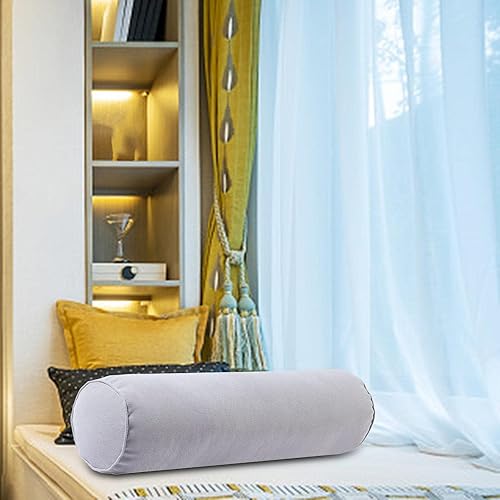 Colcolo Oreiller de traversin de cou rouleau doux creux coton confortable oreillers cylindriques confort oreiller de cou rond pour chaise lit colonne, Bleu - Nail Gallerys