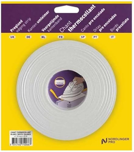 Chant thermocollant blanc +/- 23mm x 25 m - Nail Gallerys