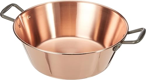 DE BUYER -6200.38N -bassine a confiture cuivre lisse 1.2mm - 9litres & Baumalu 212011 Louche en Cuivre - 29,5 x 11 x 8,5 cm - Nail Gallerys