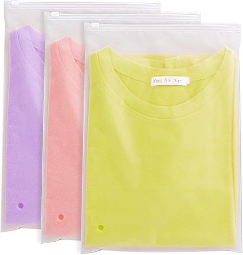 Sac de rangement en plastique imperméable, 30 * 40cm 15 pièces sac à fermeture éclair mat transparent pour le stockage sous les vêtements, les vêtements, les chaussures ou les cosmétiques - Nail Gallerys