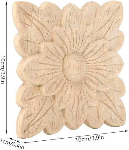4PCS Applique En Bois Sculpté Pour Décoration De Meubles, Applique Décorative En Bois Sculpté, Applique Murale Bois Sculpté, Moulure Decorative Bois, Bois Sculpté Decoratif, Décalques En Bois - Nail Gallerys