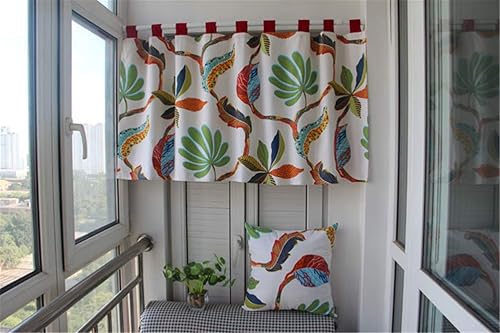 ACMHNC Rideau de Cuisine Court, Rideau Brise-bise Style Rural Rideau de Porte Demi Rideau pour Café Salle de Bains Cuisine Porte d'armoire,W x H 100x80cm - Nail Gallerys