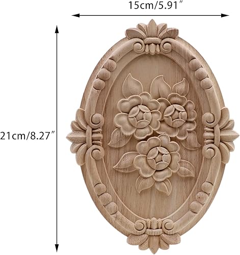 MENAYODA Lot de 2 autocollants sculptés en bois sculpté pour meubles, meubles, appliques, ornement de sculpture, pour la décoration intérieure (2 pièces) - Nail Gallerys