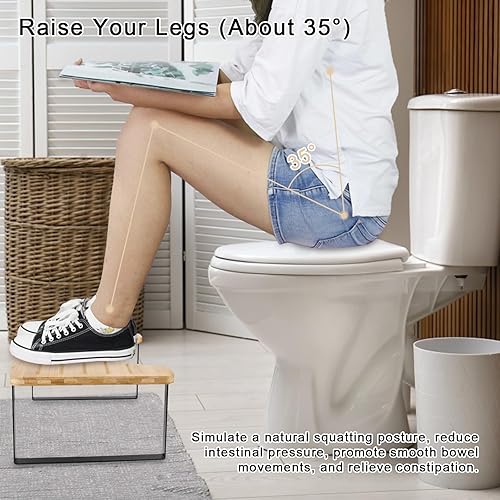bssmmai Tabouret Toilette Constipation WC Suspendu, Marche Pied Toilette Bois Adulte Enfant, Tabouret Toilette Physiologique, Repose Pied Toilette - Nail Gallerys