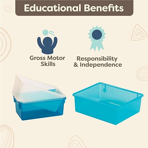 B. Spaces - Totes Tidy - Organizateur de Jouets - Meubles de Rangement pour Les Tout-Petits - avec 10 bacs empilables - Ivoire et Menthe - 3 Ans et + - Nail Gallerys