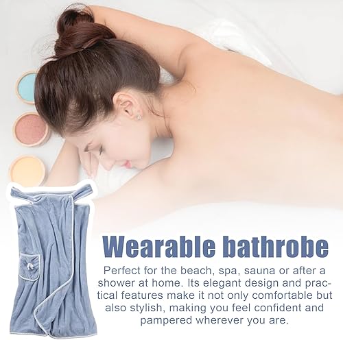 Coral Fleece Body Wrap - Couverture De Serviette Pour Femmes, Robe De Bain De Poche | Serviette De Vinaigrette À Spa Absorbante, Enveloppe De Salon À Séchage Rapide Doux, Idéal Pour La Piscine Ou Le S - Nail Gallerys