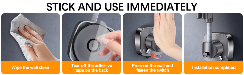 support pommeau de douche ventouse