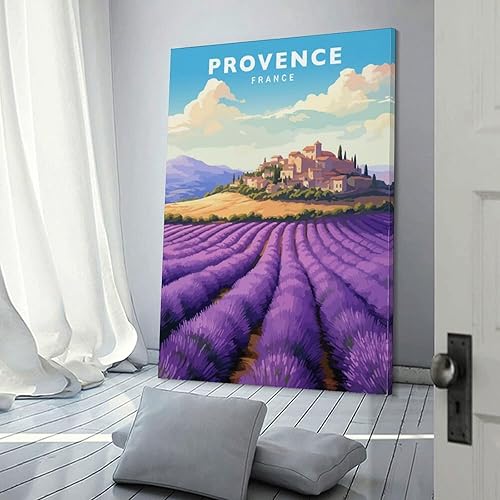 Jdjdu Poster Vintage de Voyage Provence France - Cadeau Décoration Murale Toile Art - Nail Gallerys