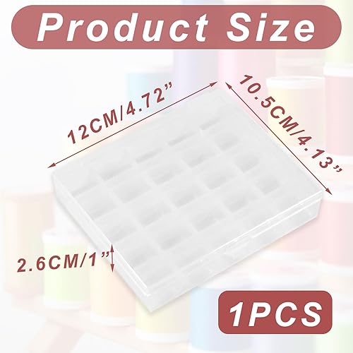 Canette Machine a Coudre,Boîte à bobines Vide en Plastique à 25 Compartiments pour bobines de Machine à Coudre,Accessoires de Machine à Coudre,Accessoire Couture,Canette machine a coudre brother - Nail Gallerys