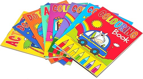 8 X A6 Mini Colouring Books For Kids Party Bags Fillers Toys - Nail Gallerys