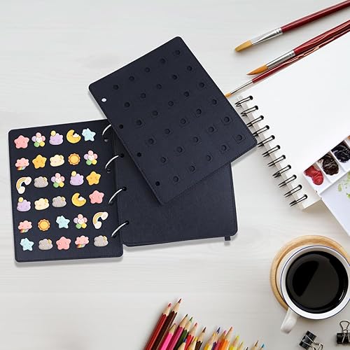 Vitrine à épingles En Feutre, Organisateur De Broche, Boîte De Rangement Pour Broches, Organiseur De Vitrine Médaille Et Insignes, Pour Broches, Bijoux, Boucles D'Oreilles, Colliers (Noir) - Nail Gallerys