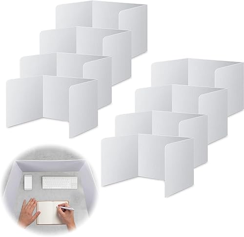 NHYDZSZ 8 PièCes SéParateur De Bureau,Separateur Bureau,Panneau De SéParation De Bureau Pliable,Comptoir De Bureau Pliable,SéParateur De Bureau Pliable pour L'éCole,Le Bureau,La BibliothèQue - Nail Gallerys