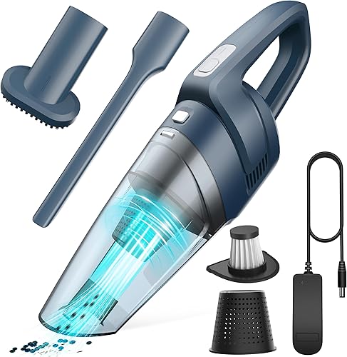 Hangorize Aspirateur à Main sans Fil - Aspirateur à Main 2200mAh, Puissant Aspirateur de Table 120W avec Sèche Filtre HEPA, Aspirateur Voiture pour Maison Voiture Table Canapé - Nail Gallerys