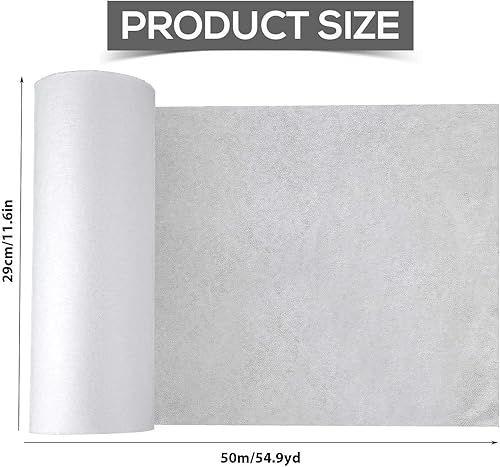 Entoilage Thermocollant, 0,29x50m Polyester Entoilage Non Tissé Entoilage Simple Face Entoilage Thermocollant Léger Poids Moyen pour la Couture le Matelassage l'Artisanat - Nail Gallerys
