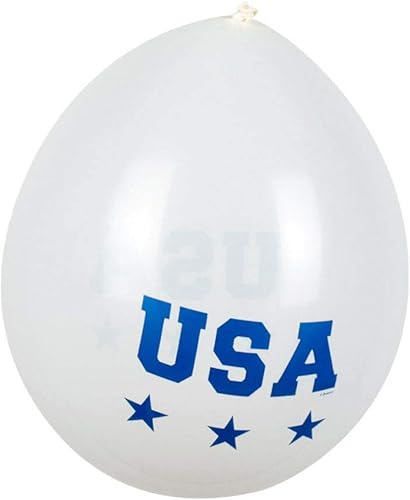 Boland 44962 - Ballons latex USA, 6 pièces, taille env. 25 cm, 3 motifs assortis, Amérique, ballon à gonfler, décoration à suspendre, décoration pour anniversaire, garden party, fête à thème - Nail Gallerys