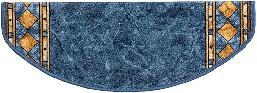 Floordirekt Rügen Tapis d'escalier - semi-circulaire ou rectangulaire - Tapis d'escalier en 4 couleurs - Résistant et facile d'entretien - Tapis d'escalier pour l'intérieur (beige, semi-circulaire, 65 - Nail Gallerys