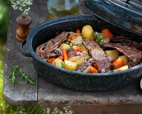 Warmcook - 0508+2006 - Cocotte ovale en acier carbon 38x26cm + grille roaster - Nail Gallerys