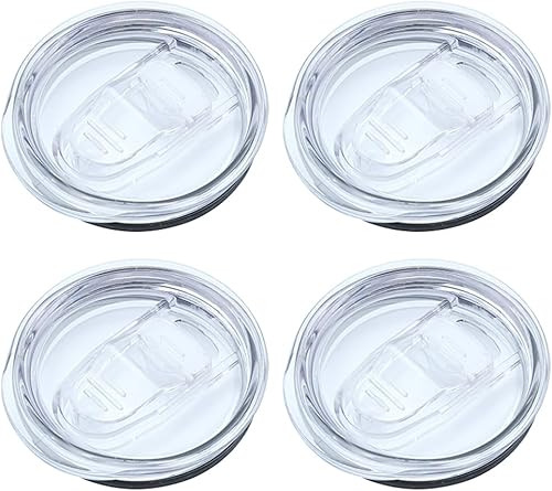 Lot de 4 couvercles de rechange en silicone de 591 ml, anti-déversement, avec dessus coulissant en silicone, adapté aux pailles, résistant aux éclaboussures, pour tasse à café - Nail Gallerys