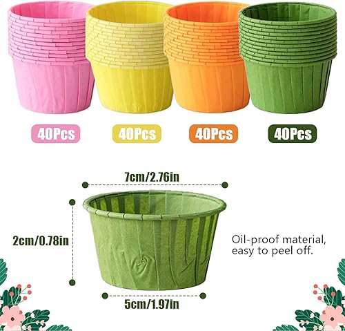 Gsakskdsap 160 Pcs Caissette Muffins Papier, Caissettes Cupcake, Moules Muffins, Tasses de Cuisson, Naturel Moule Cupcake Papier, Cupcake Caissette, Mini Muffins pour Fête, Mariage, Noël - Nail Gallerys