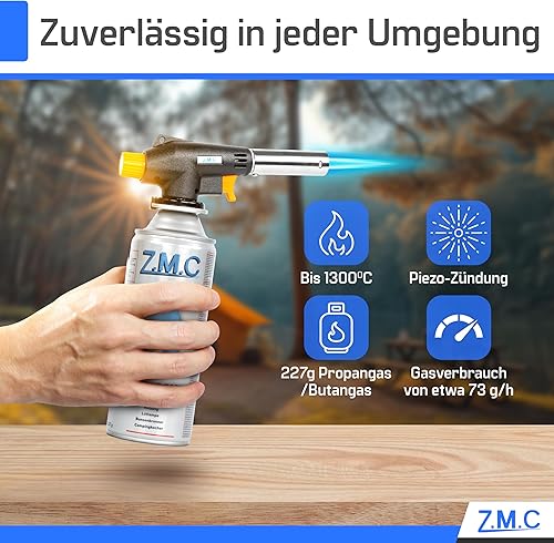 Bec Bunsen Avec 4 Cartouches à Gaz 227g MSF-1a Brenneraufsatz Brûleur Flambiergerät Chalumeau Brûleur Soudage Briquet Réglable Flamme Flambieren Butangasbrenner pour Barbecue,Cuisine,Camping,Brasage - Nail Gallerys