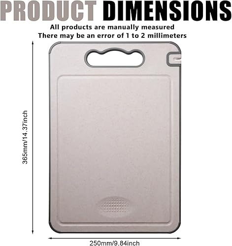 Asfrode Planche À Découper Double Face : Planche À Découper en Paille De Blé Et Acier Inoxydable 304 Antibactérienne, Hygiénique pour Cuisine Et Camping (45 X 31cm/Couleur Avoine) - Nail Gallerys