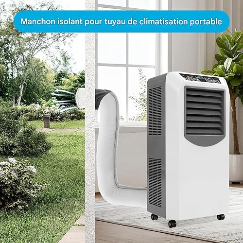 Gaine Isolante Pour Tuyau de Climatisation,Gaine D'isolation Pour Conduit De Climatiseur | Enveloppe Protectrice Ajustable pour Tuyau d'Évacuation de Climatiseur pour Hôtel Maison Appartement Dortoir - Nail Gallerys