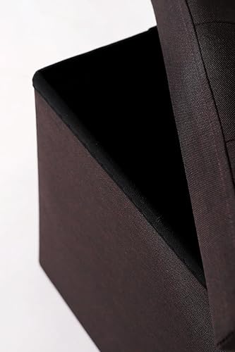 dibea Tabouret Pliable en Lin Cube Coffre de Rangement, 76x38x38 cm Gris - Nail Gallerys