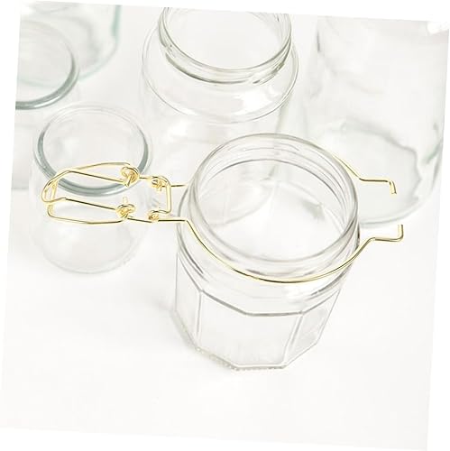 MOTHNUR Lot de 12 Boucles De Fermeture pour Bocaux en Verre, Poignées en Fil De Fer, Cintres en Acier Inoxydable - Nail Gallerys