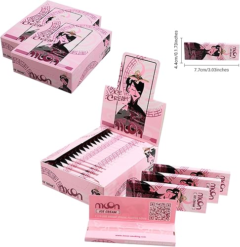 Moon Papier De Carton De Pâte De Bois À Combustion Lente De Haute Qualité 40 Feuilles Par Livre Taille 1 1/4 77x44 Mm 20 ​​Livres/40 Feuilles Par Livre 800 Feuilles - Nail Gallerys