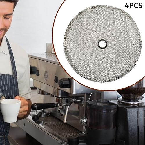 SZLIFE Lot de 4 filtres à café réutilisables en acier inoxydable pour cafetière à piston, Diamètre 10.2 Cm - Nail Gallerys