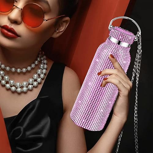 Bouteille en ramification en acier inoxydable - Bouteille d'eau thermique pailleté thermique | Bouteille scintillante de 350 ml, bouteille de boisson décorative à perles rechargeables, bouteille d'eau - Nail Gallerys