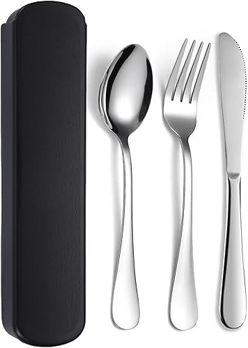 JIEYUCHU Couverts de Camping, 3 Set de Couverts en INOX, Ensemble de Couverts Lunch Box, Lavable au Lave Vaisselle, pour Pique-Nique, Voyage, École, Bureau (Rose) - Nail Gallerys