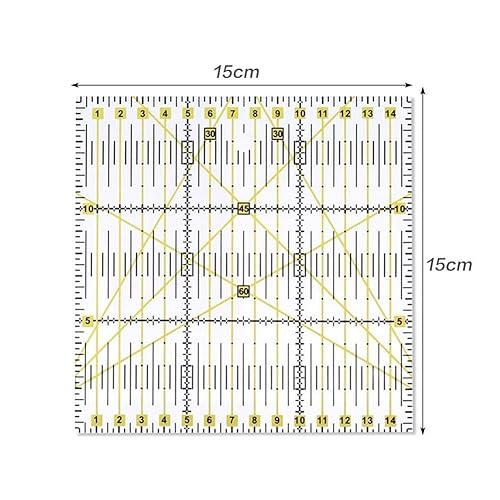 Règle pour patchwork – Gabarit de matelassage 15 cm x 15 cm. - Nail Gallerys