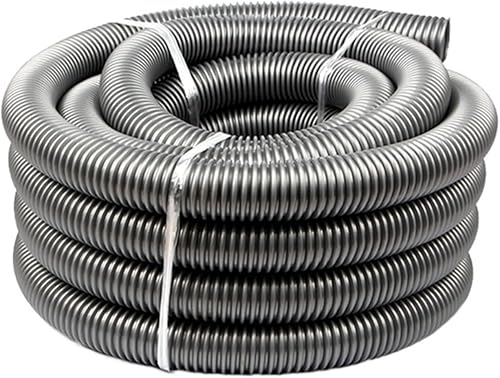 Springwillfly Tuyau fileté pour aspirateur, diamètre intérieur 50 mm, diamètre extérieur 58 mm, tuyau flexible en plastique gris (4 m) - Nail Gallerys