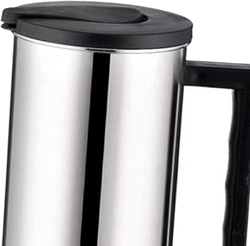 Colcolo Pichet à eau en métal 1.6L et couvercle avec poignée pichet à eau pichet à lait en métal bouilloire à eau froide pour maison café hôtel Restaurant, noir - Nail Gallerys